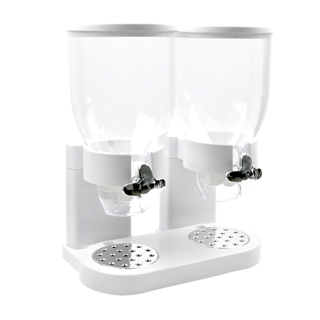 TOQUE Double Cereal Dispenser Dry Food White-1910113169121087489