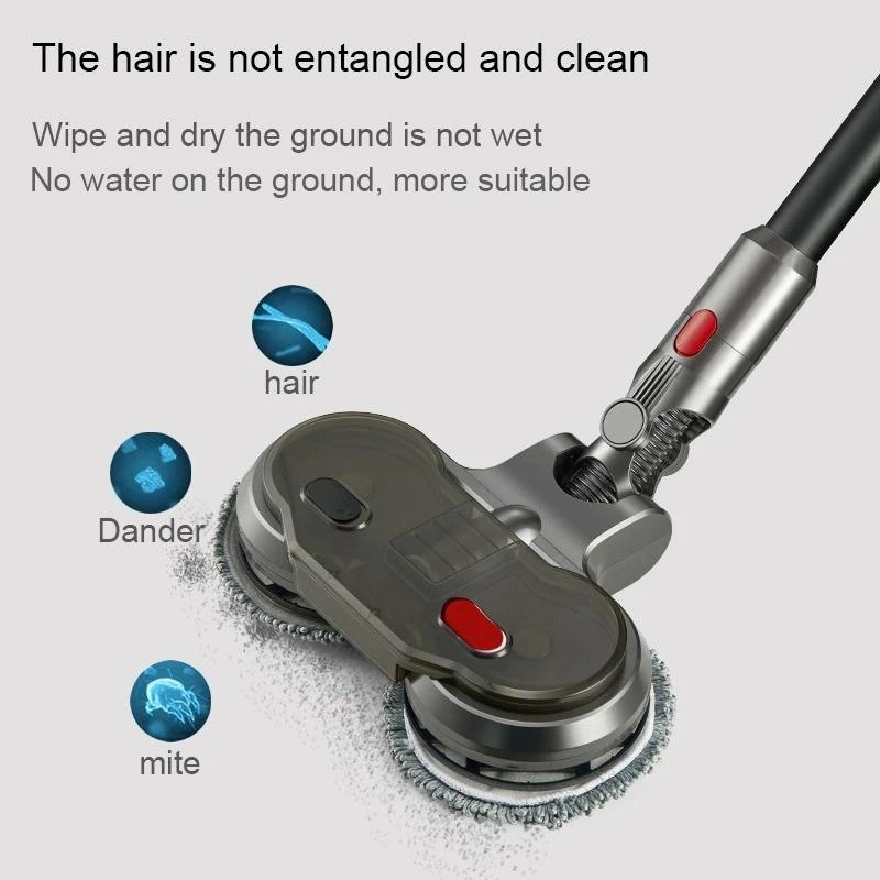 Electric Wet Dry Mopping Head With Water Tank For Dyson V15 - 6Pcs Rag-1915198253494833156