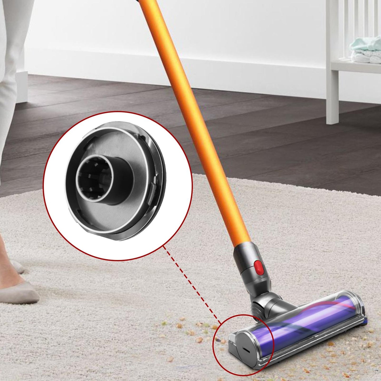 Vacuum Cleaner Brush Head End Cap For Dyson V8 / V10 / V11 / V15-1915197466513379335