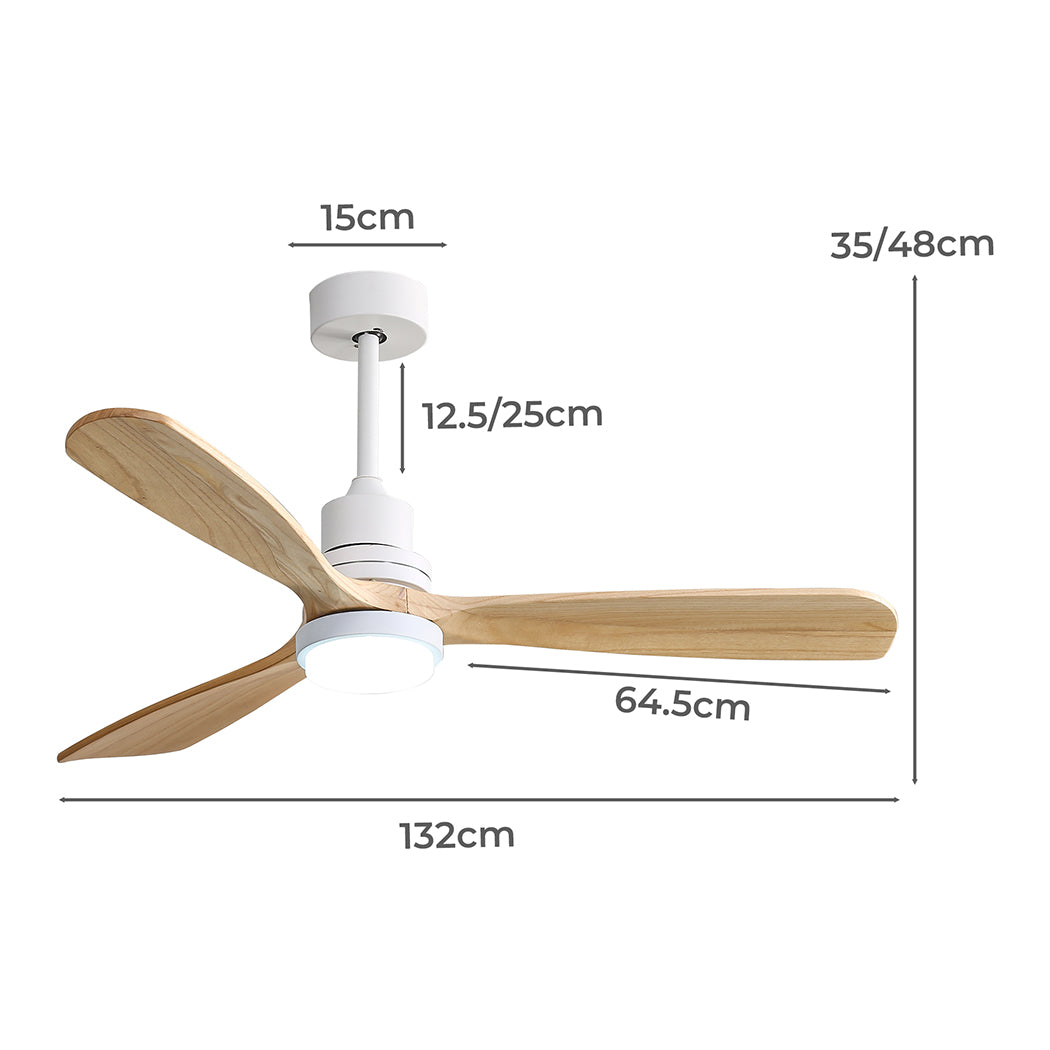 Spector Ceiling Fan 52'' DC Motor Wood Natural-1910113053572206594