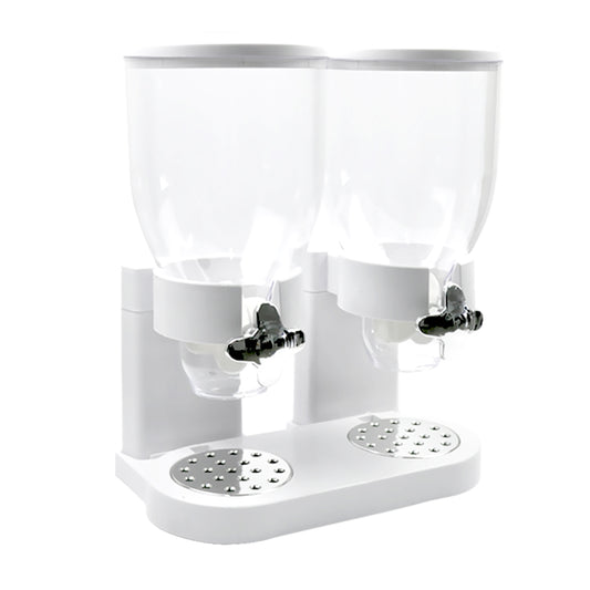 TOQUE Double Cereal Dispenser Dry Food White-1910113169121087489