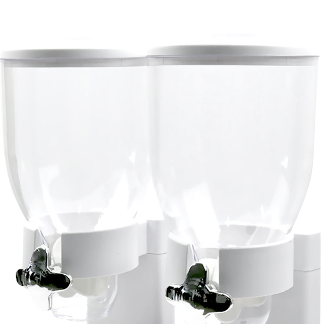 TOQUE Double Cereal Dispenser Dry Food White-1910113169121087491