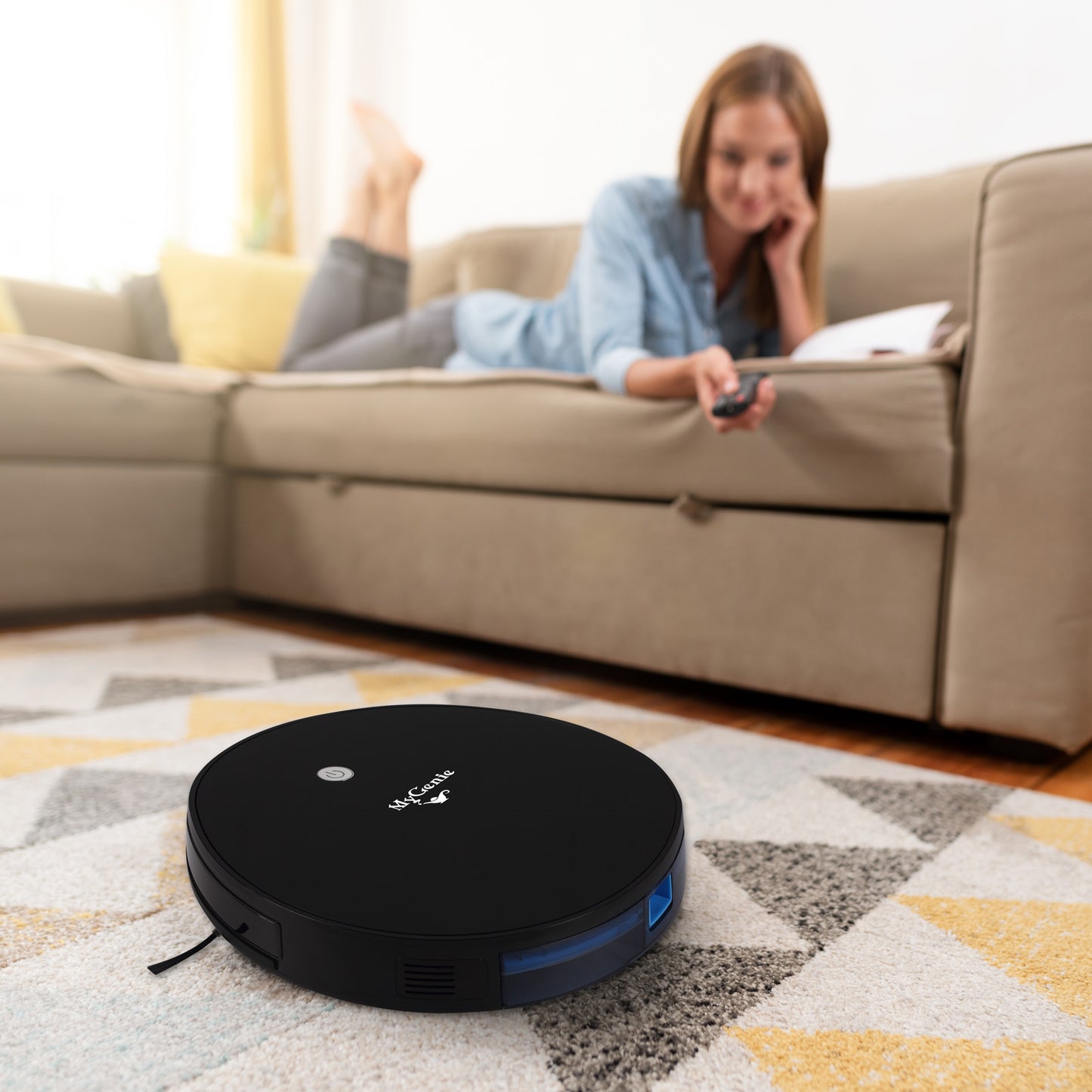 My Genie Xsonic Robotic Vacuum Cleaner -  Black-1935488846565347333