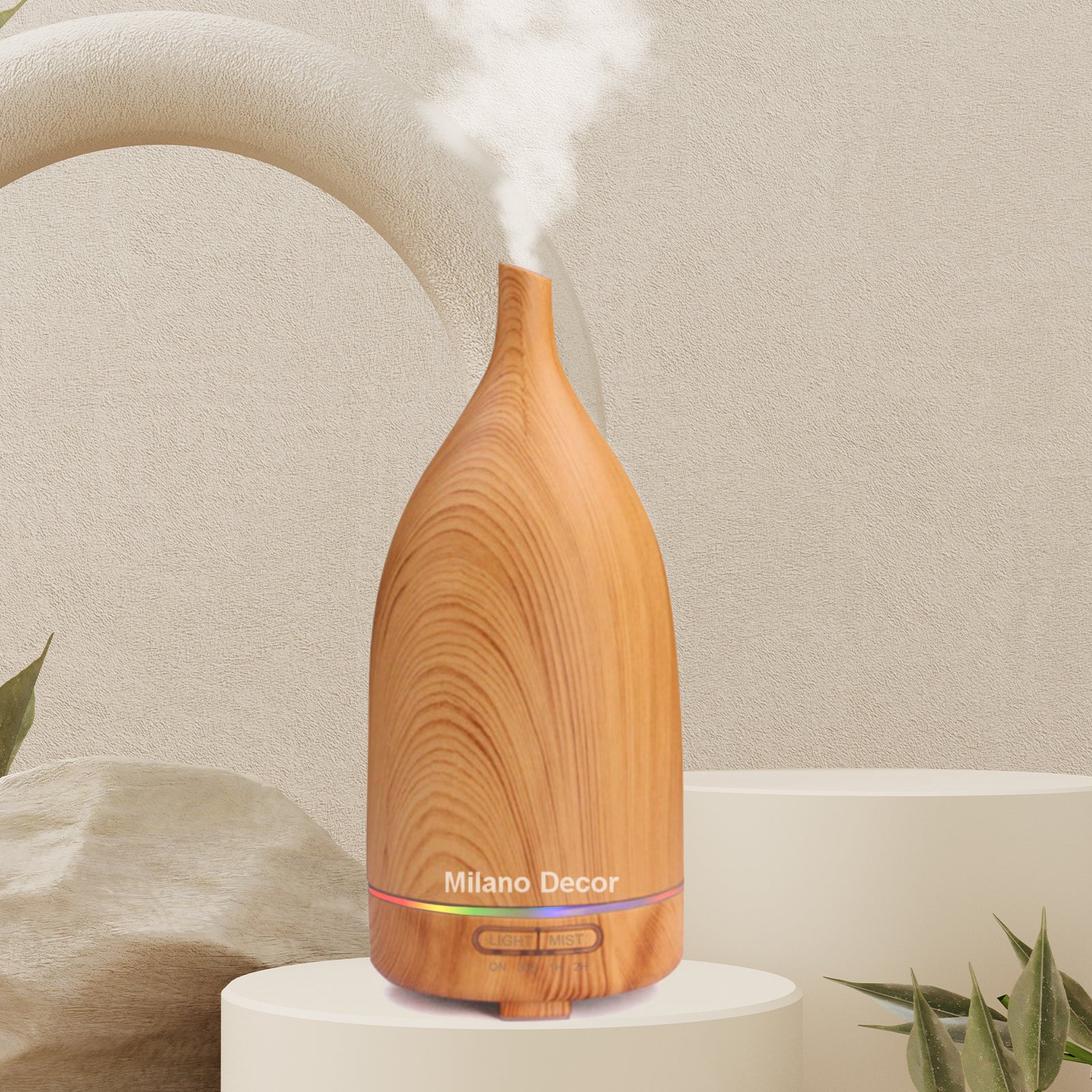 Milano Decor 100ml Ultrasonic Aroma Diffuser - Light Wood-1927503845009788928