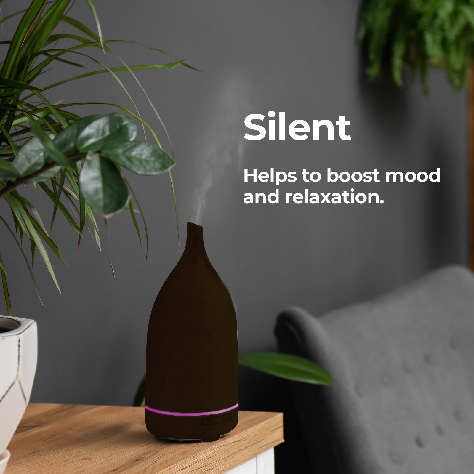 Milano Decor 100ml Ultrasonic Aroma Diffuser - Dark Wood-1935488846372409350
