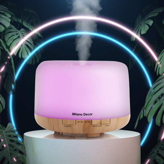 Milano Decor 500ml Aroma Mood Light Diffuser - Light Wood-1927503845341138945