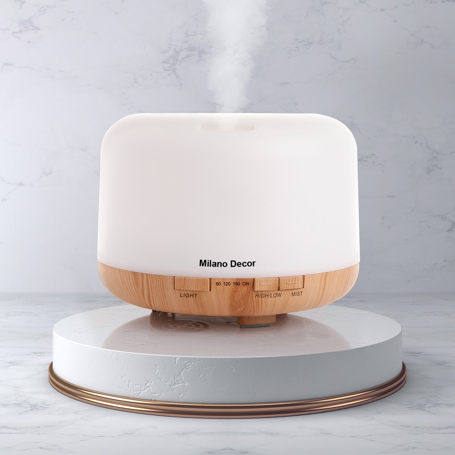 Milano Decor 500ml Aroma Mood Light Diffuser - Light Wood-1927503845341138948