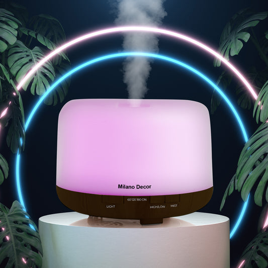 Milano Decor 500ml Aroma Mood Light Diffuser - Dark Wood-1927503845508911105