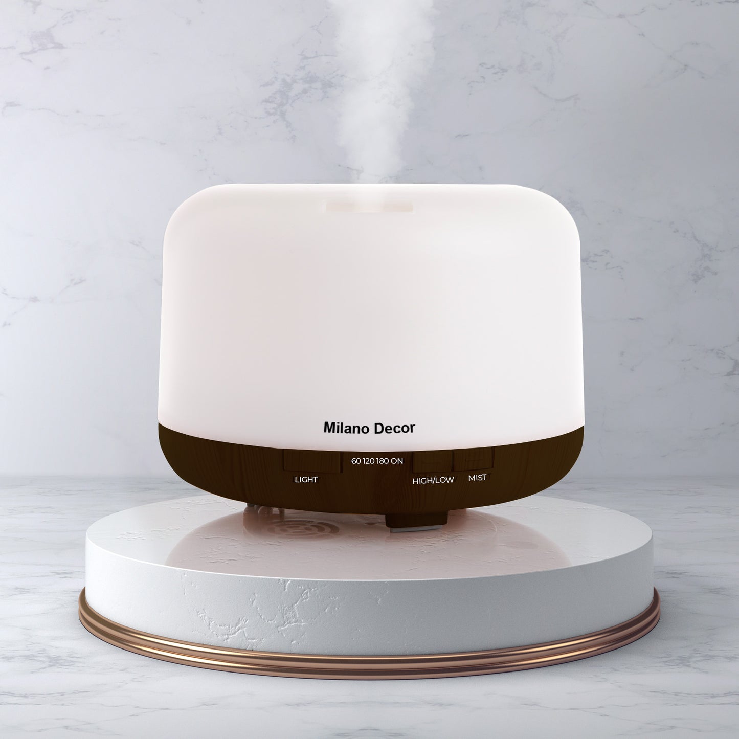 Milano Decor 500ml Aroma Mood Light Diffuser - Dark Wood-1927503845508911108