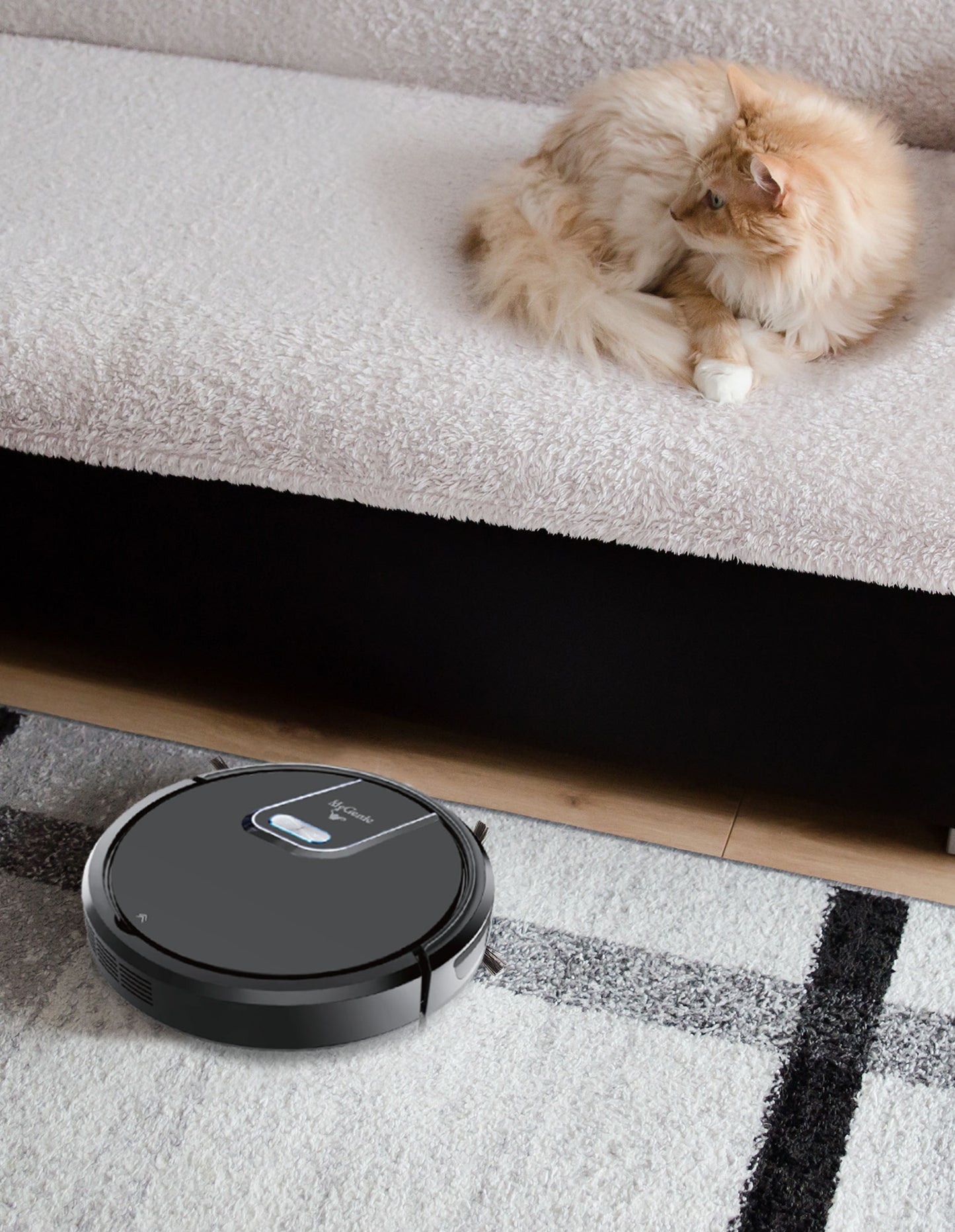 My Genie Gmax Wi-Fi Robotic Vacuum Cleaner - Black-1919280758556594182