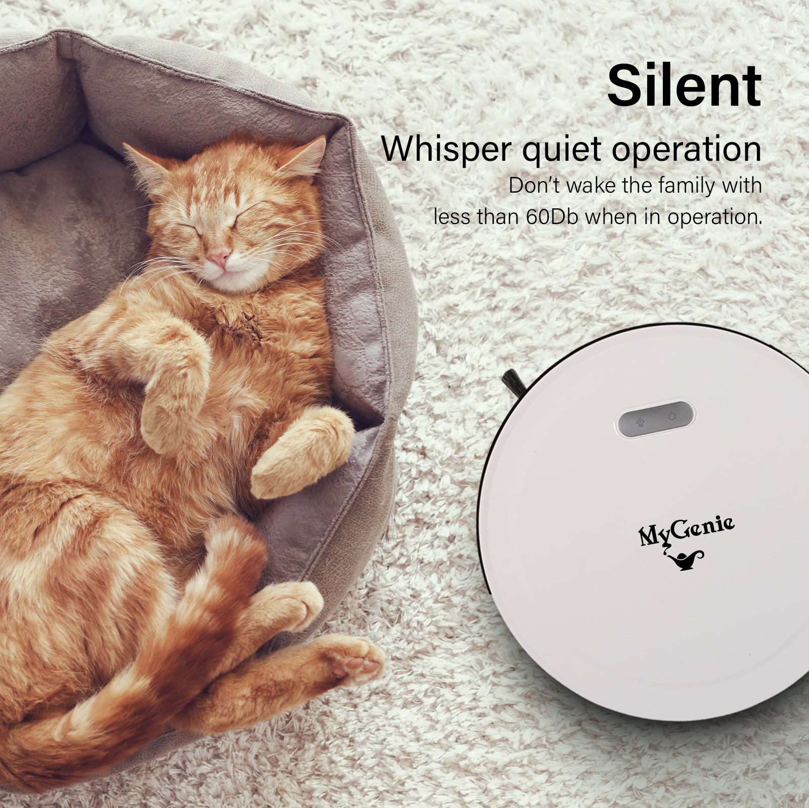 MyGenie Smart Robotic Vacuum Cleaner - White-1927503846259691523