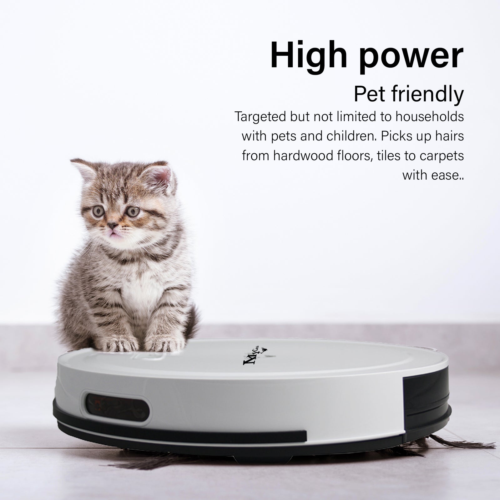 MyGenie Smart Robotic Vacuum Cleaner - White-1927503846259691524