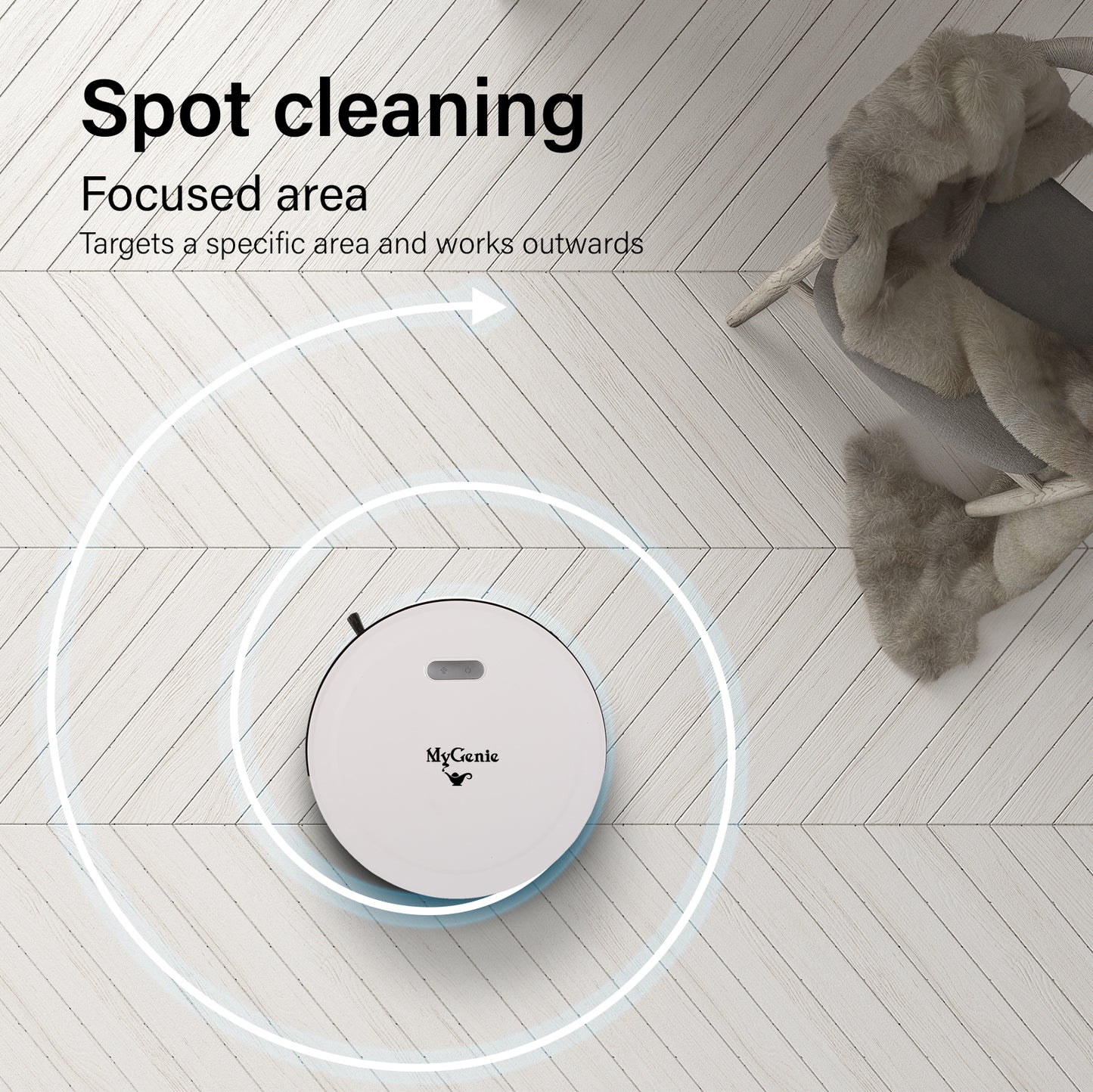 MyGenie Smart Robotic Vacuum Cleaner - White-1927503846259691526