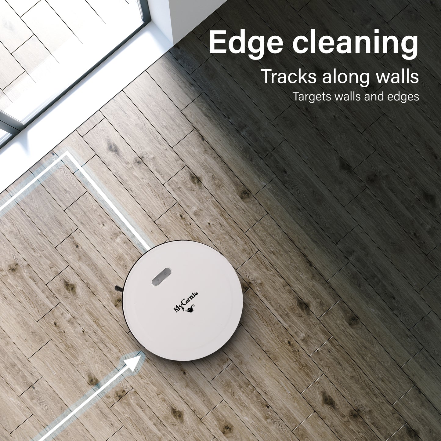 MyGenie Smart Robotic Vacuum Cleaner - White-1927503846259691527
