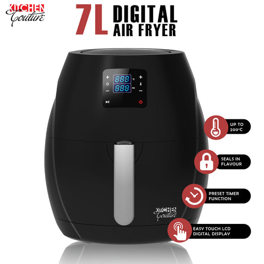 Kitchen Couture 7L Digital Air Fryer - Black-1927503841587236865
