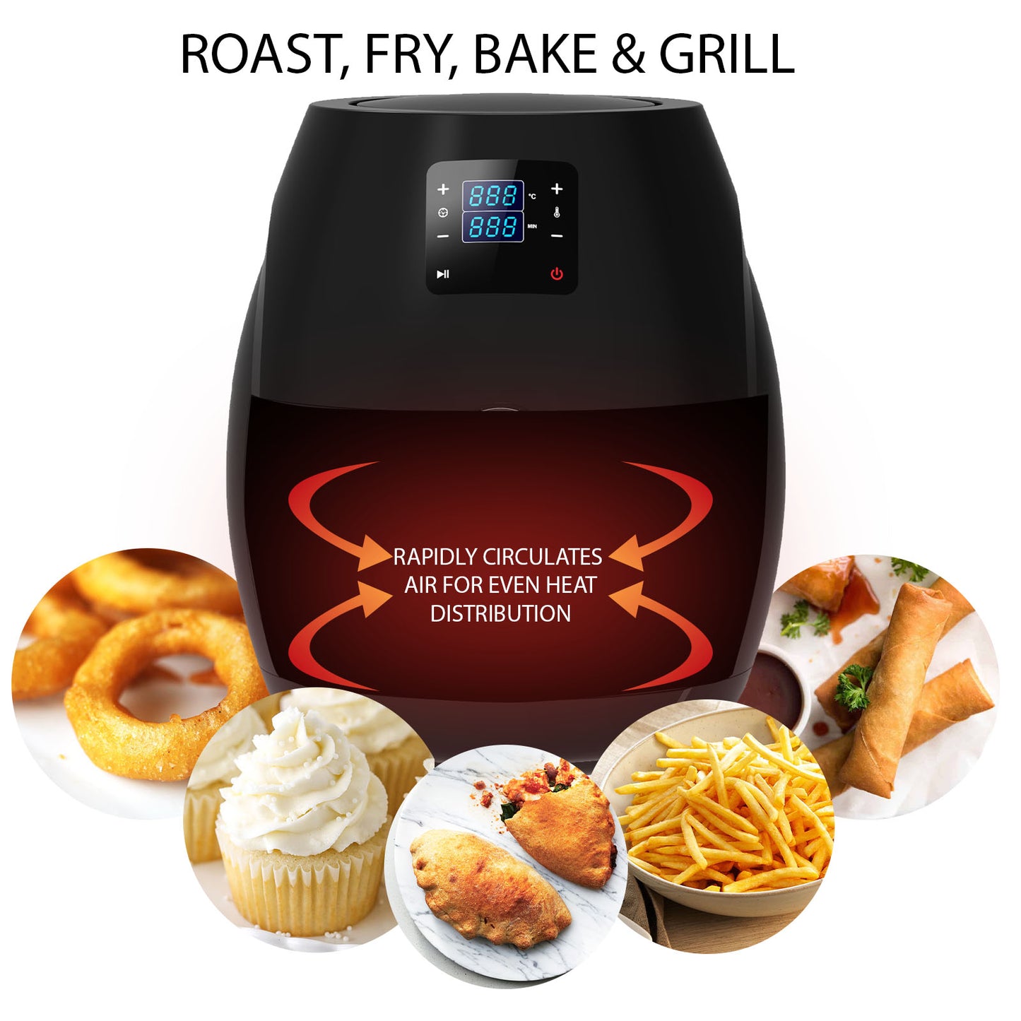 Kitchen Couture 7L Digital Air Fryer - Black-1927503841587236867