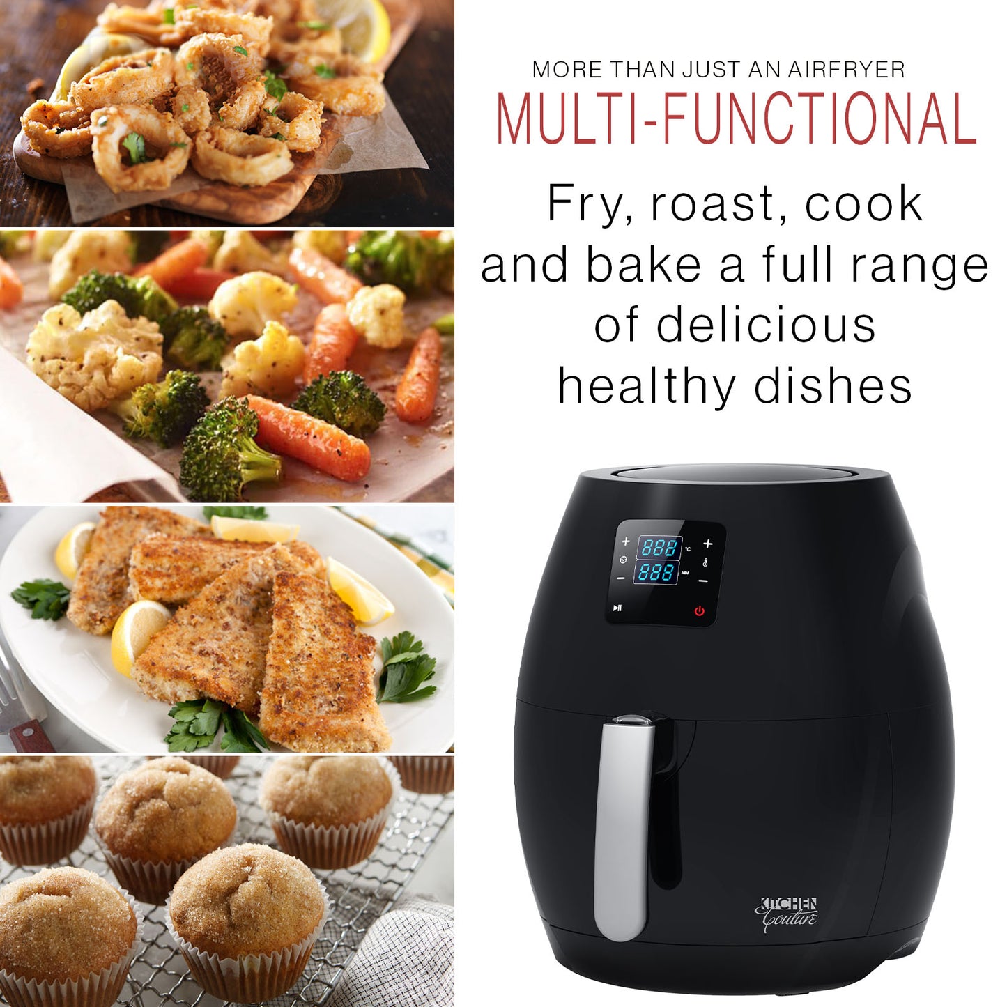 Kitchen Couture 7L Digital Air Fryer - Black-1927503841587236868