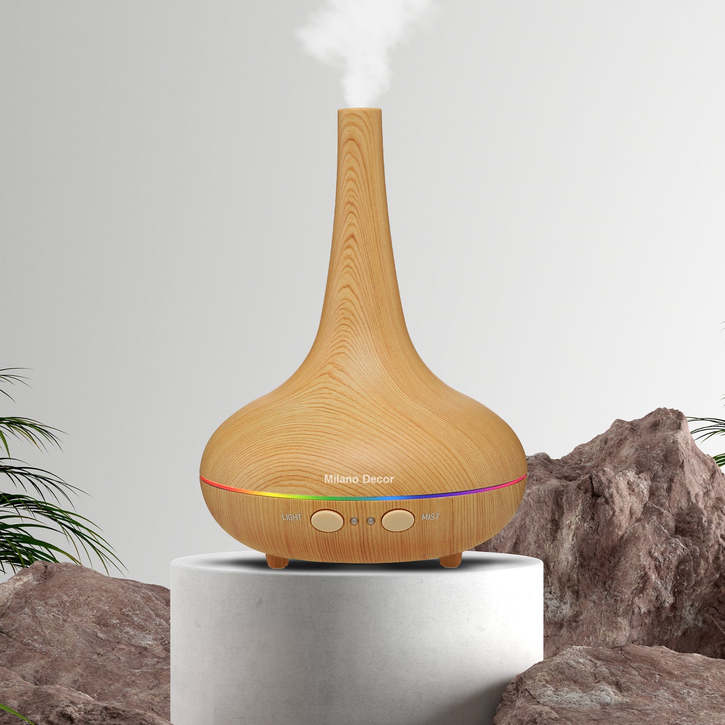 Milano Decor Ultrasonic Aroma Diffuser - Light Wood Grain-1927503843168489472