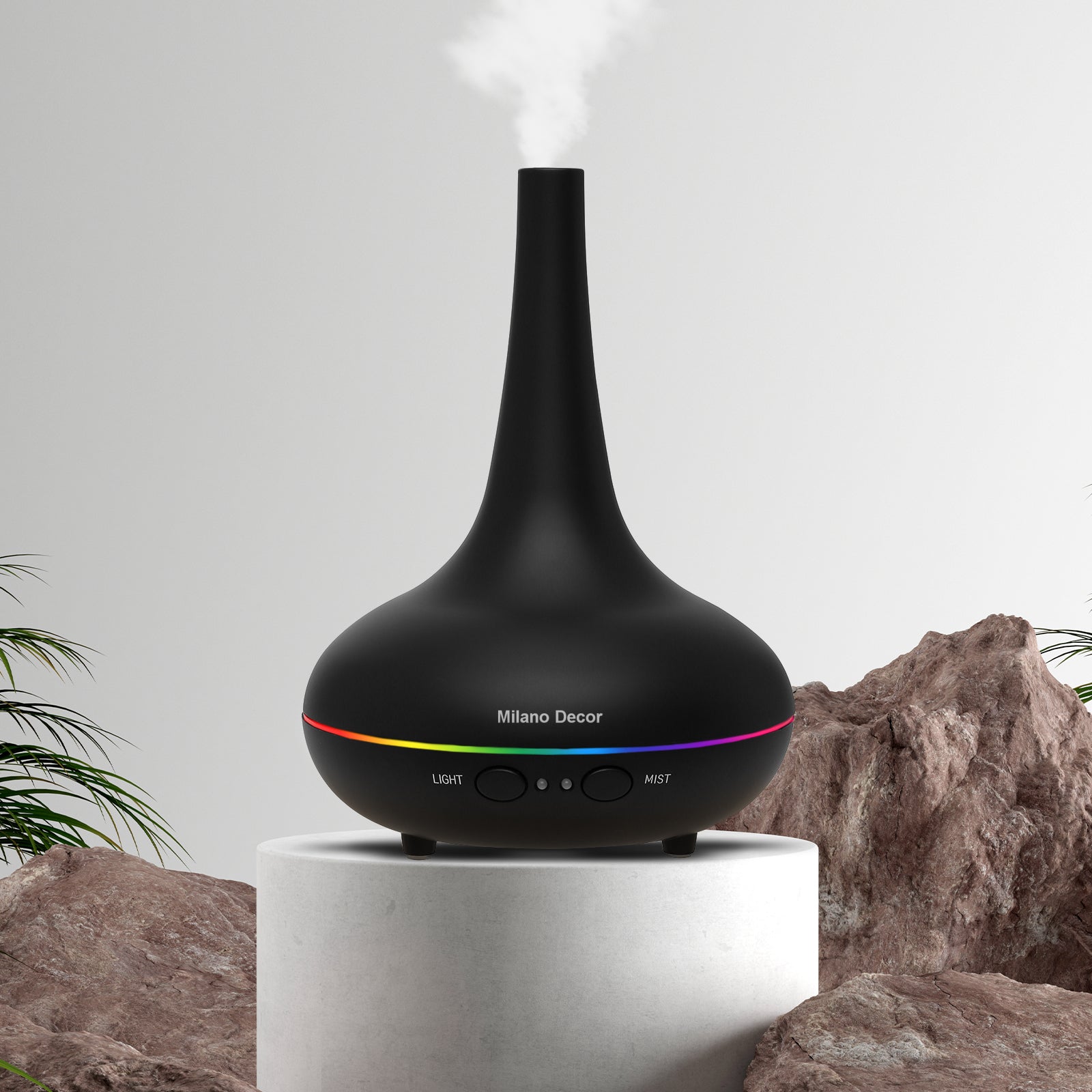 Milano Decor Ultrasonic Aroma Diffuser - Black Colour-1927503843533393920