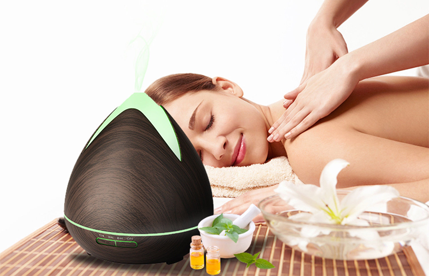 PureSpa Ultrasonic Diffuser  - Dark Wood-1927503844275785732