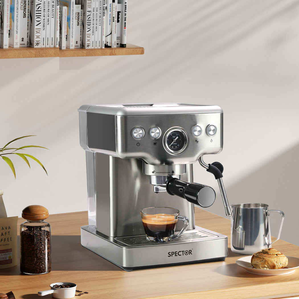 Spector 20 Bar Coffee Machine Espresso Maker with Milk Frother-1910113308044824582
