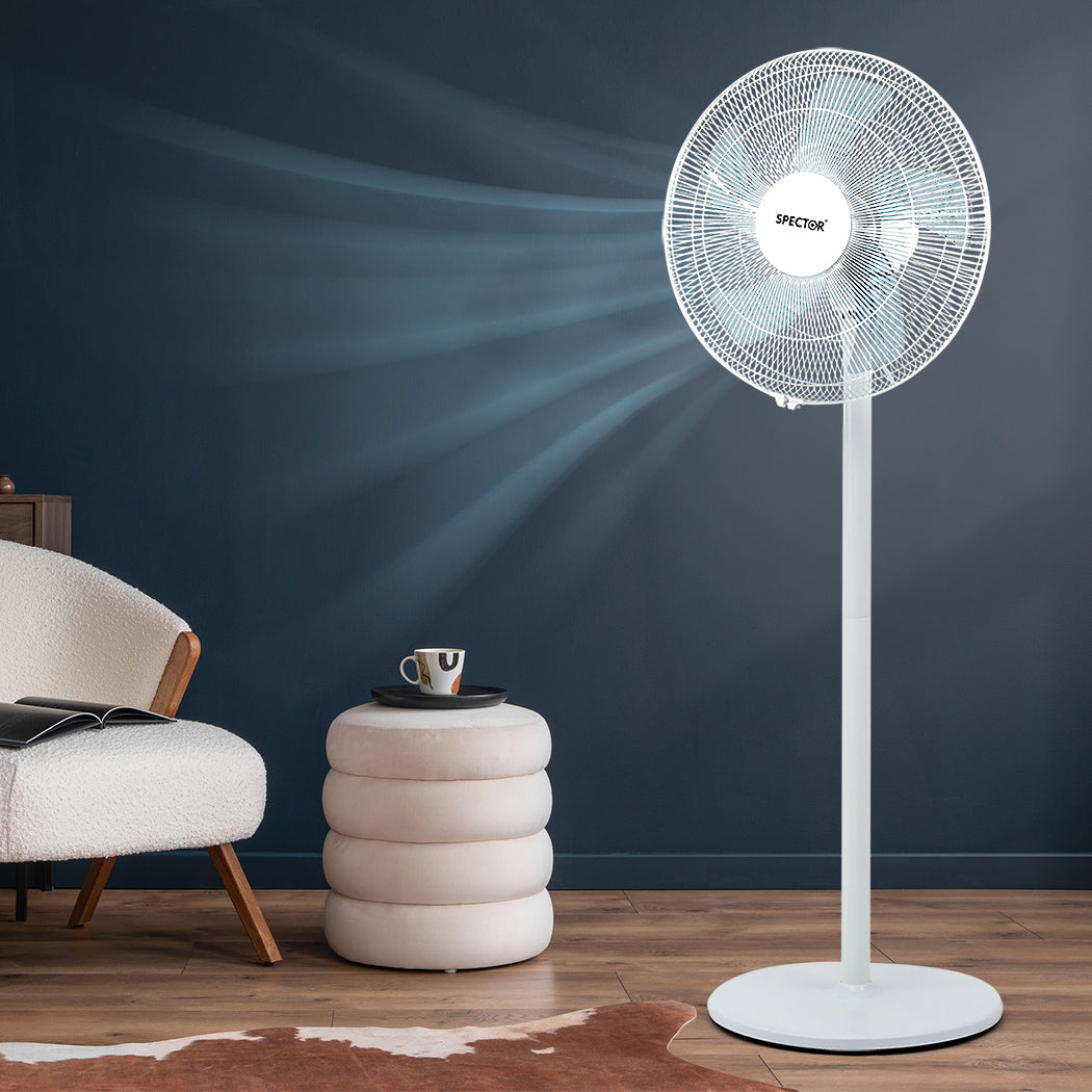 Spector Pedestal Floor Fan Portable White-1910113054318792710