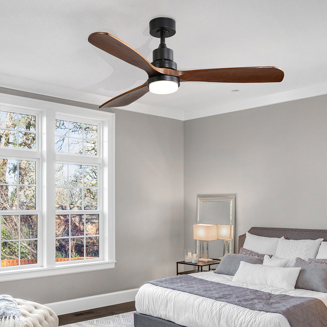 Spector 52'' Wood Ceiling Fan DC Motor Walnut-1910113053731590150