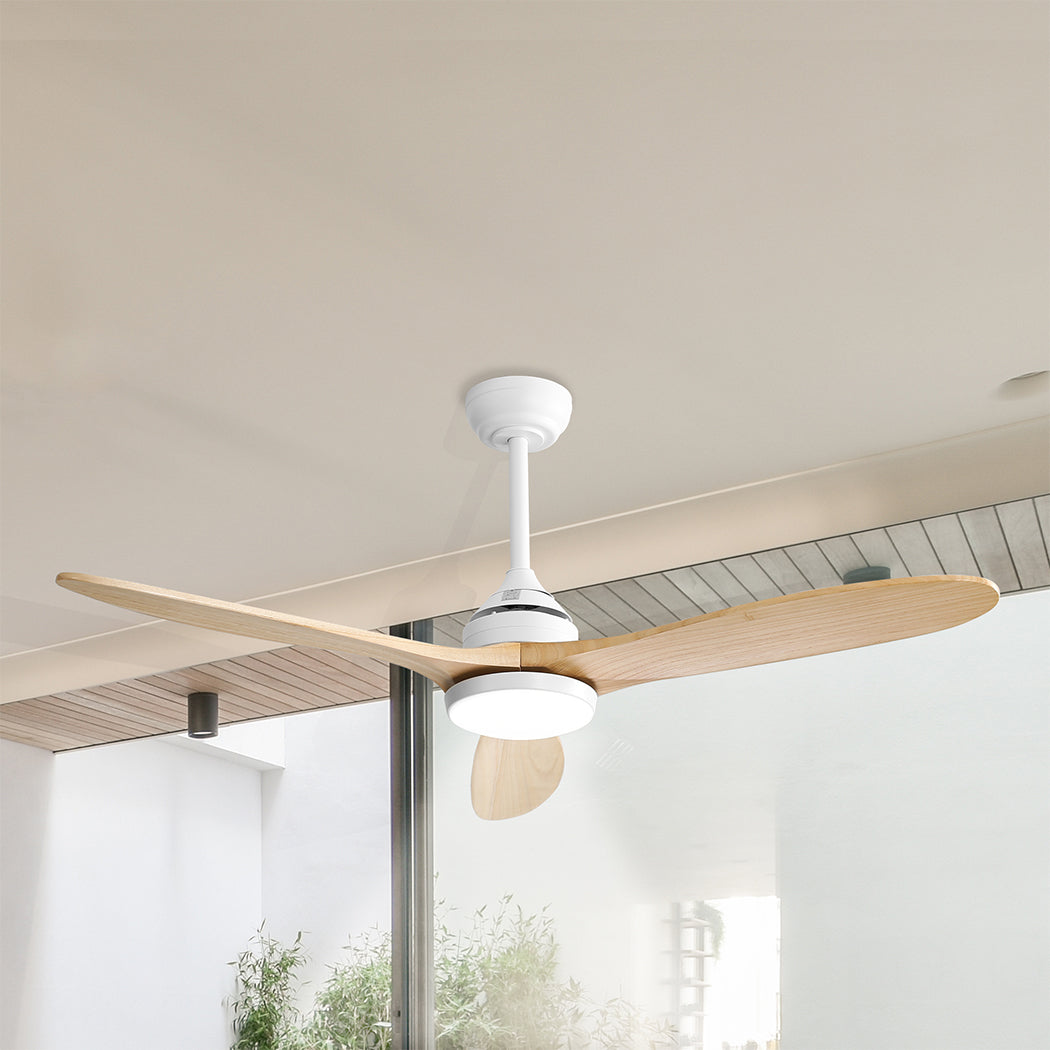 Spector 52'' Ceiling Fan LED Light DC Natural-1910113053987442695