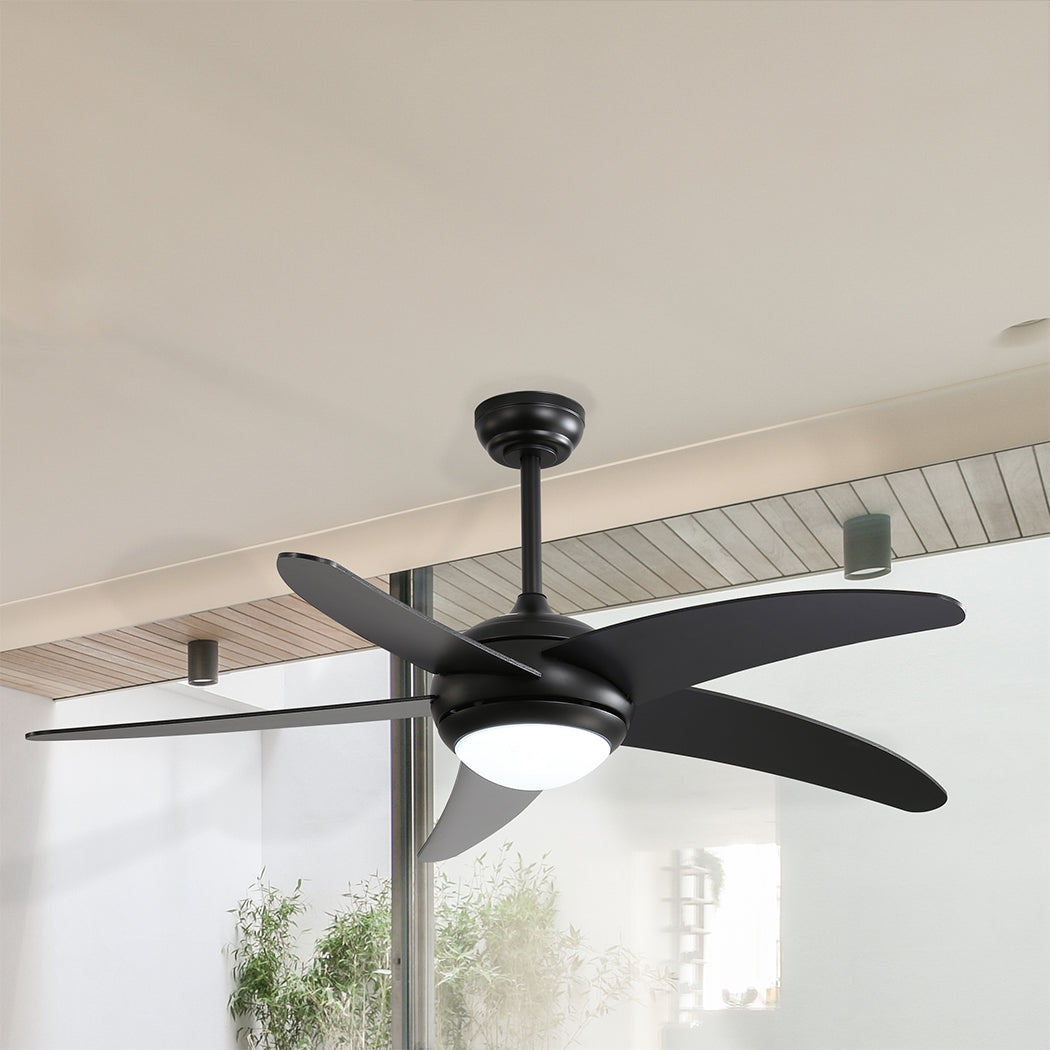 Spector 52'' Ceiling Fan LED Light DC Black-1910113053270216711