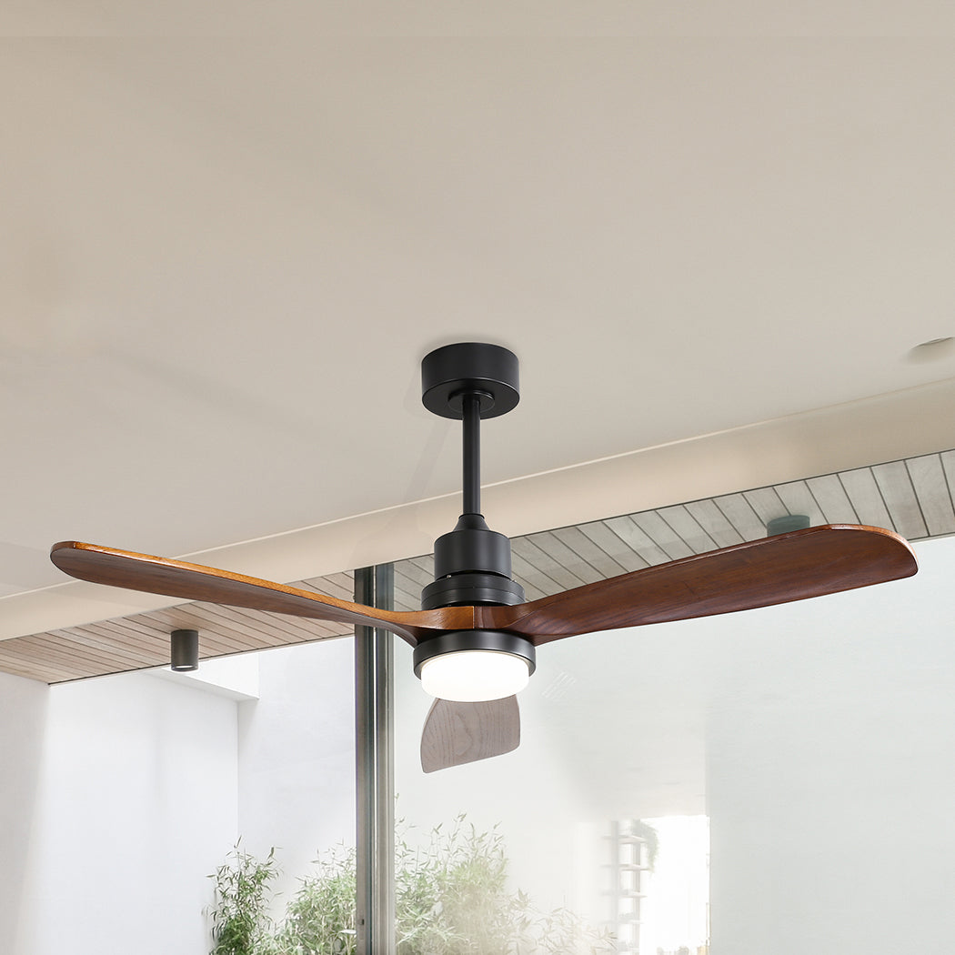Spector 52'' Wood Ceiling Fan DC Motor Walnut-1910113053731590151
