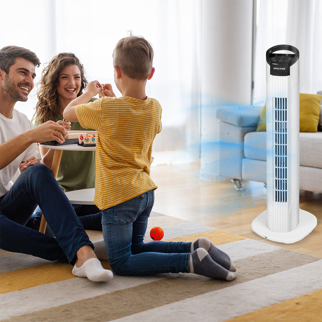 Spector 50W Tower Fan Bladeless Fan White-1919892879900282887