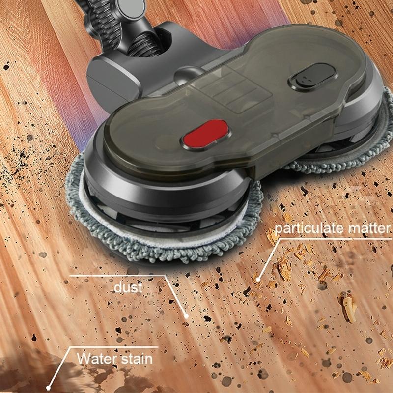 Electric Wet Dry Mopping Head With Water Tank For Dyson V15 - 6Pcs Rag-1915198253494833159