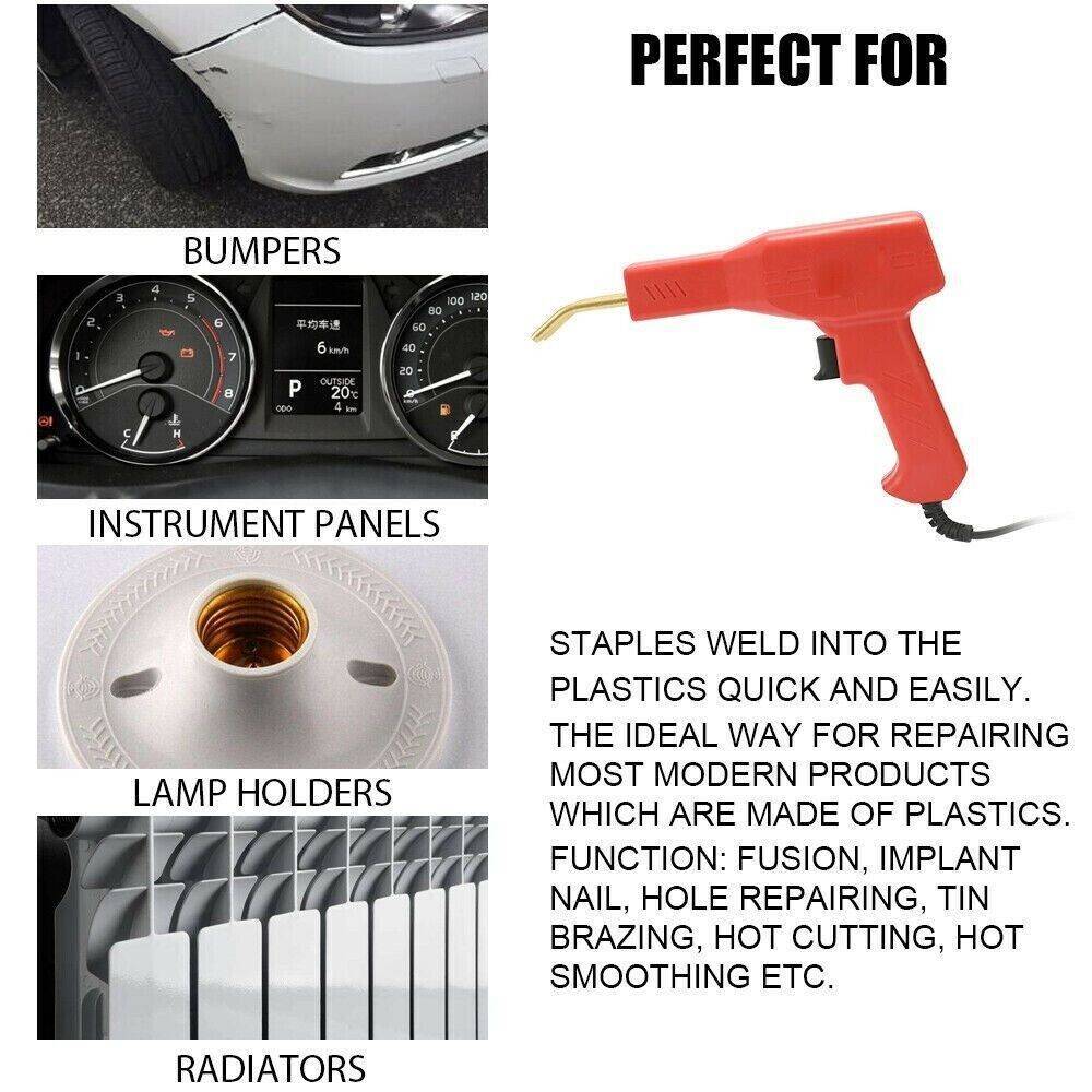 Handy Plastic Welder Garage Tool Bumper Crack Repair Welding Machine Staple Set