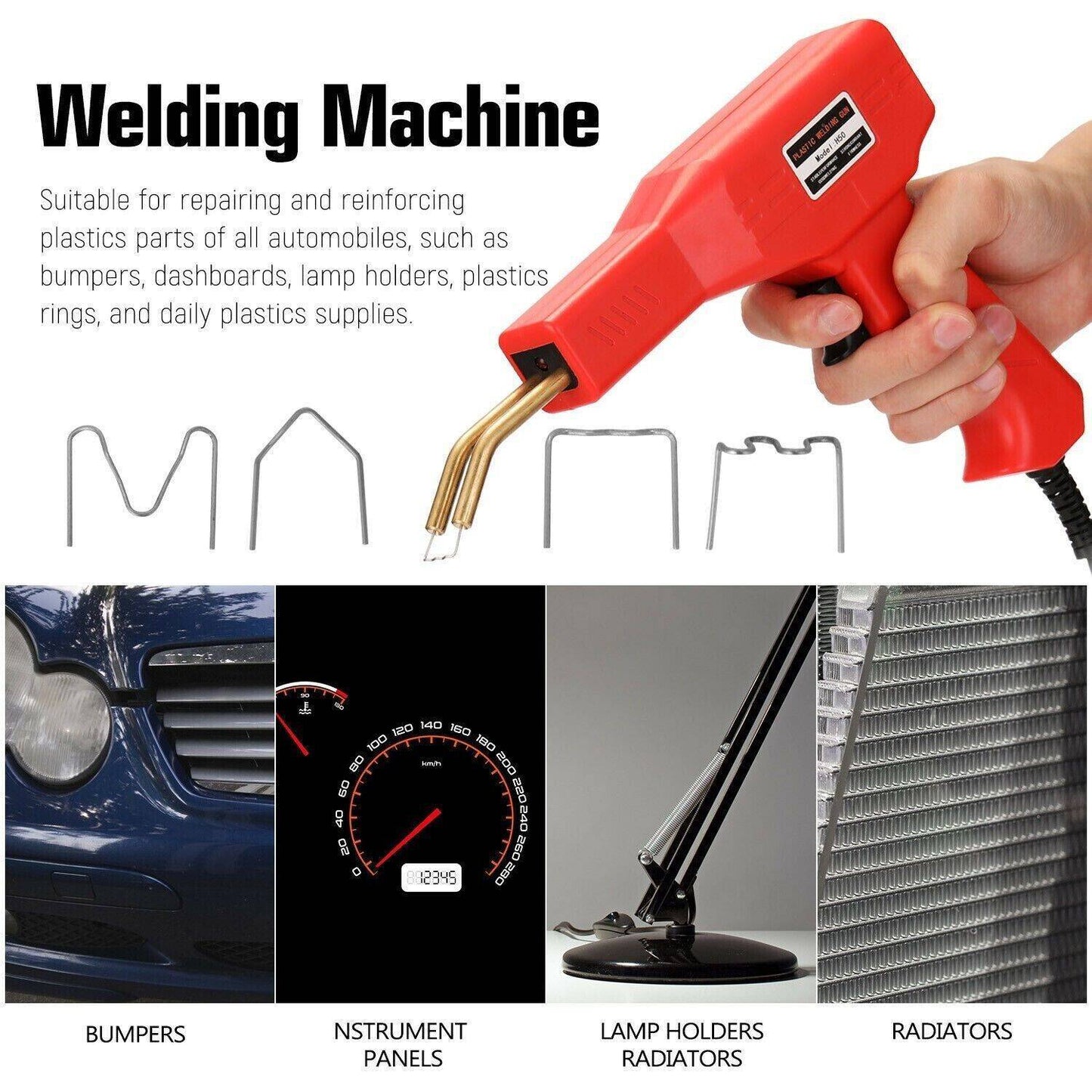 Handy Plastic Welder Garage Tool Bumper Crack Repair Welding Machine Staple Set