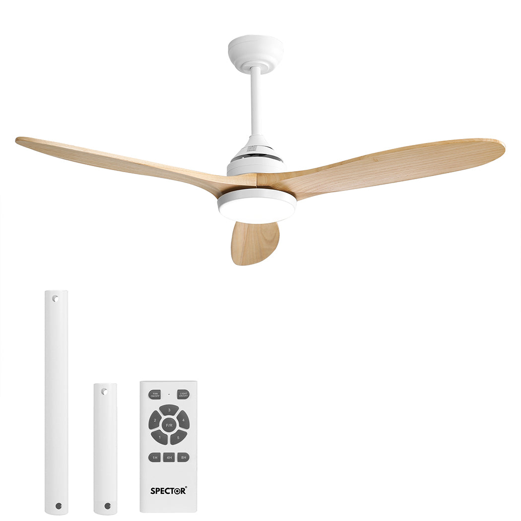 Spector 52'' Ceiling Fan LED Light DC Natural-1910113053987442688