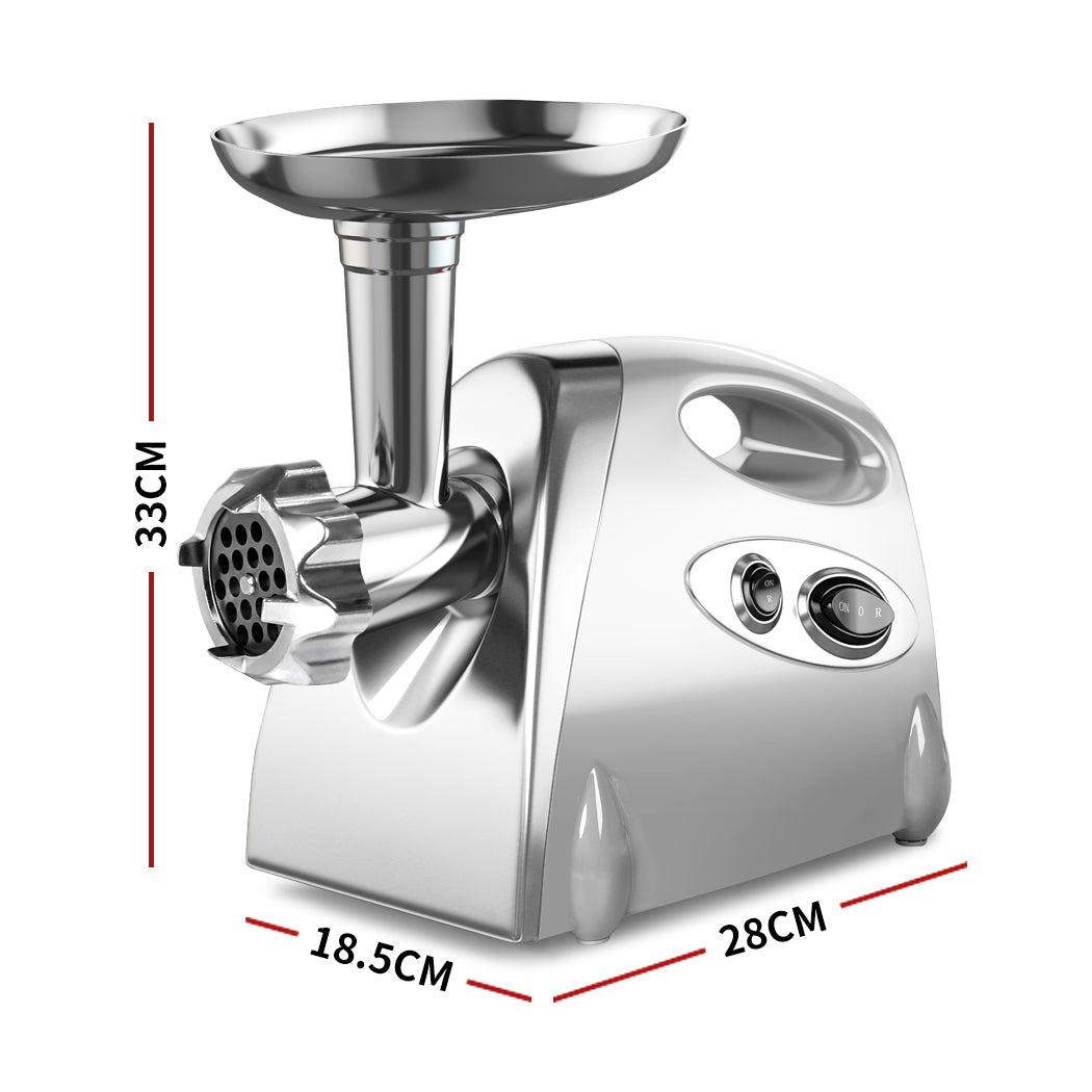 800W Electric Meat Grinder Mincer Sausage Silver-1910112869148659714