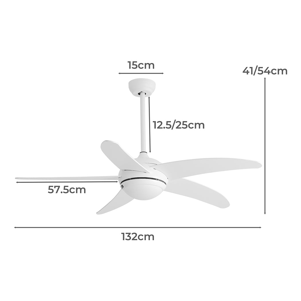 Spector Ceiling Fan 52'' DC Motor Wood White-1910113053421211650