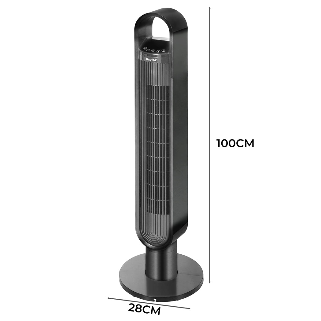 Spector Portable Bladeless Tower Fan Black-1910113052972421122