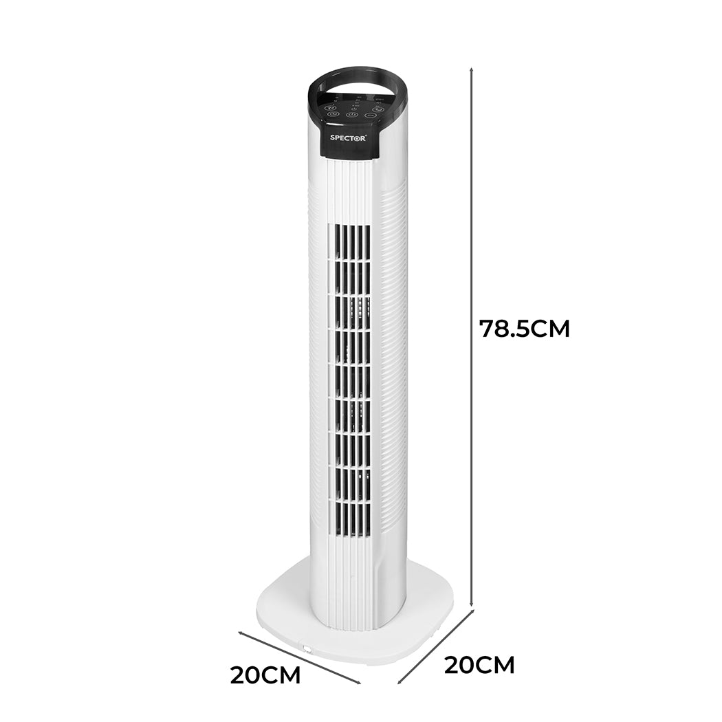 Spector 50W Tower Fan Bladeless Fan White-1919892879900282882