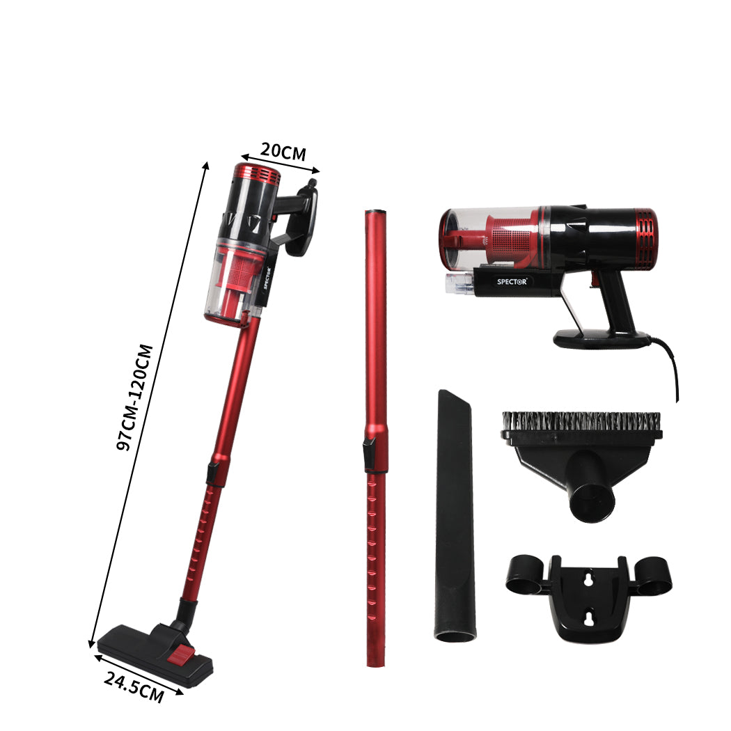 Spector Vacuum Cleaner Corded Stick Red-1910112510976069634