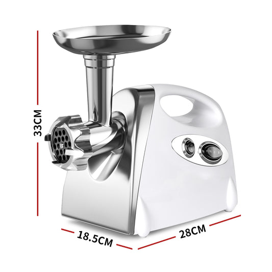 800W Electric Meat Grinder Mincer Sausage White-1910112869324820482