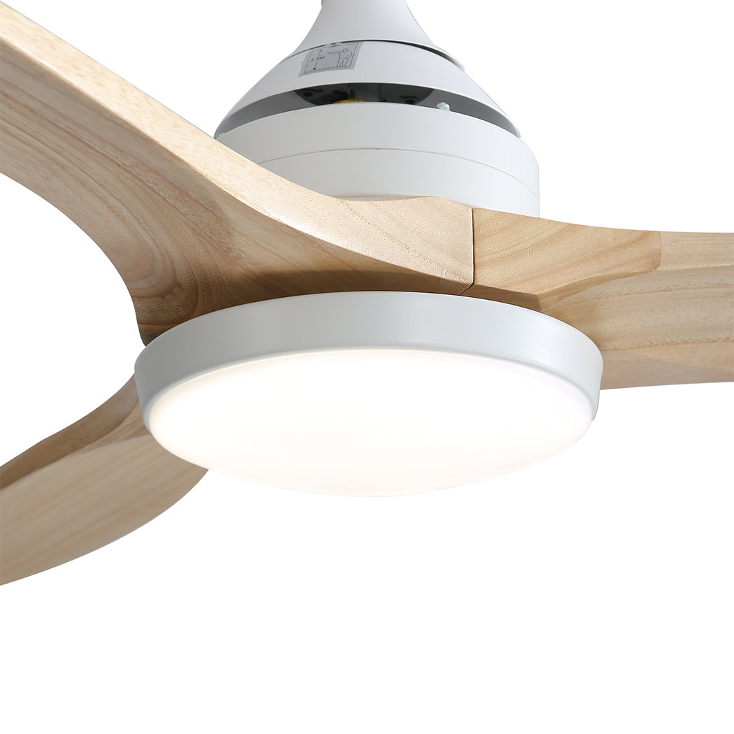 Spector 52'' Ceiling Fan LED Light DC Natural-1910113053987442691